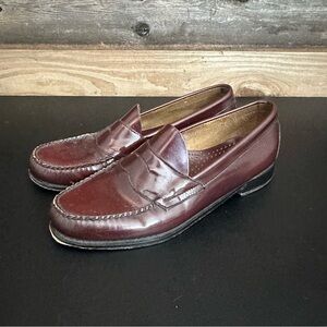 GH Bass & Co Weejuns Logan Penny Loafers Dress Shoes Mens 10.5 Burgundy READ